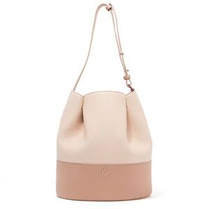 Dagne Dover x Marianna Hewitt Ava Pebble Leather Blush Dusk Bucket Bag